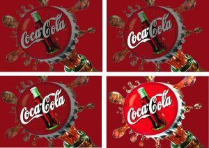 EL display Image sequence of Coke Bottle Top, poping off.